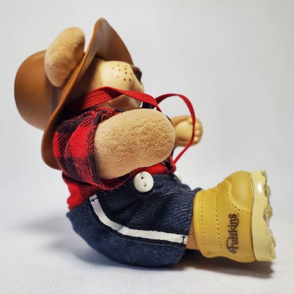 Furskin Teddy Bear Farrel Vintage 1980 Xavier Roberts Flocked Animal Figurine - Picture 3 of 6